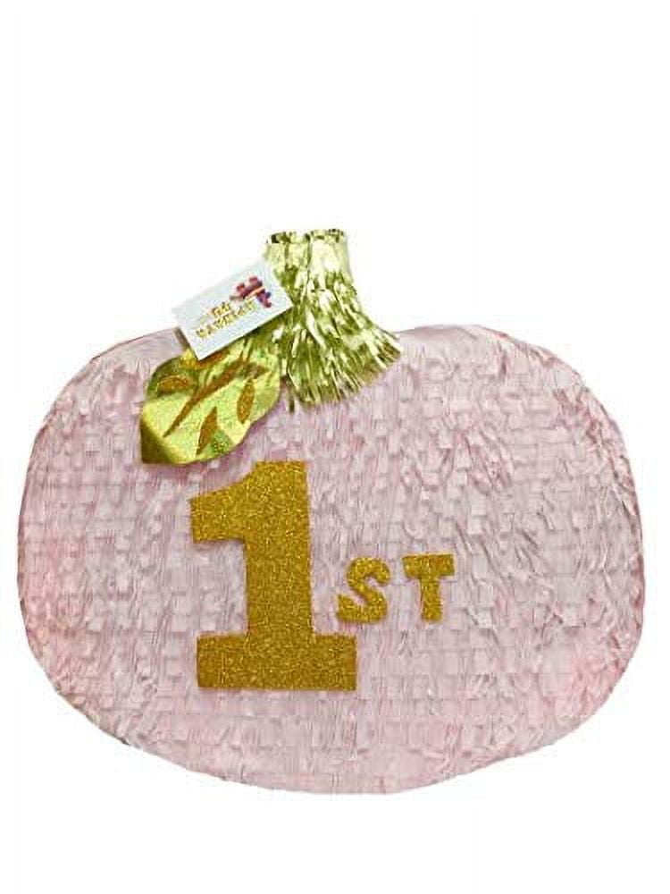 APINATA4U Pink & Gold Pumpkin Pinata First Birthday - Walmart.com