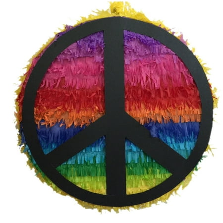 APINATA4U Rainbow Peace Sign Pinata