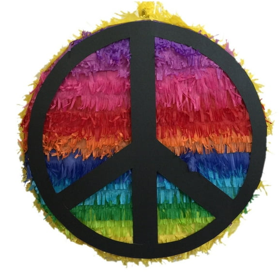 APINATA4U Rainbow Peace Sign Pinata