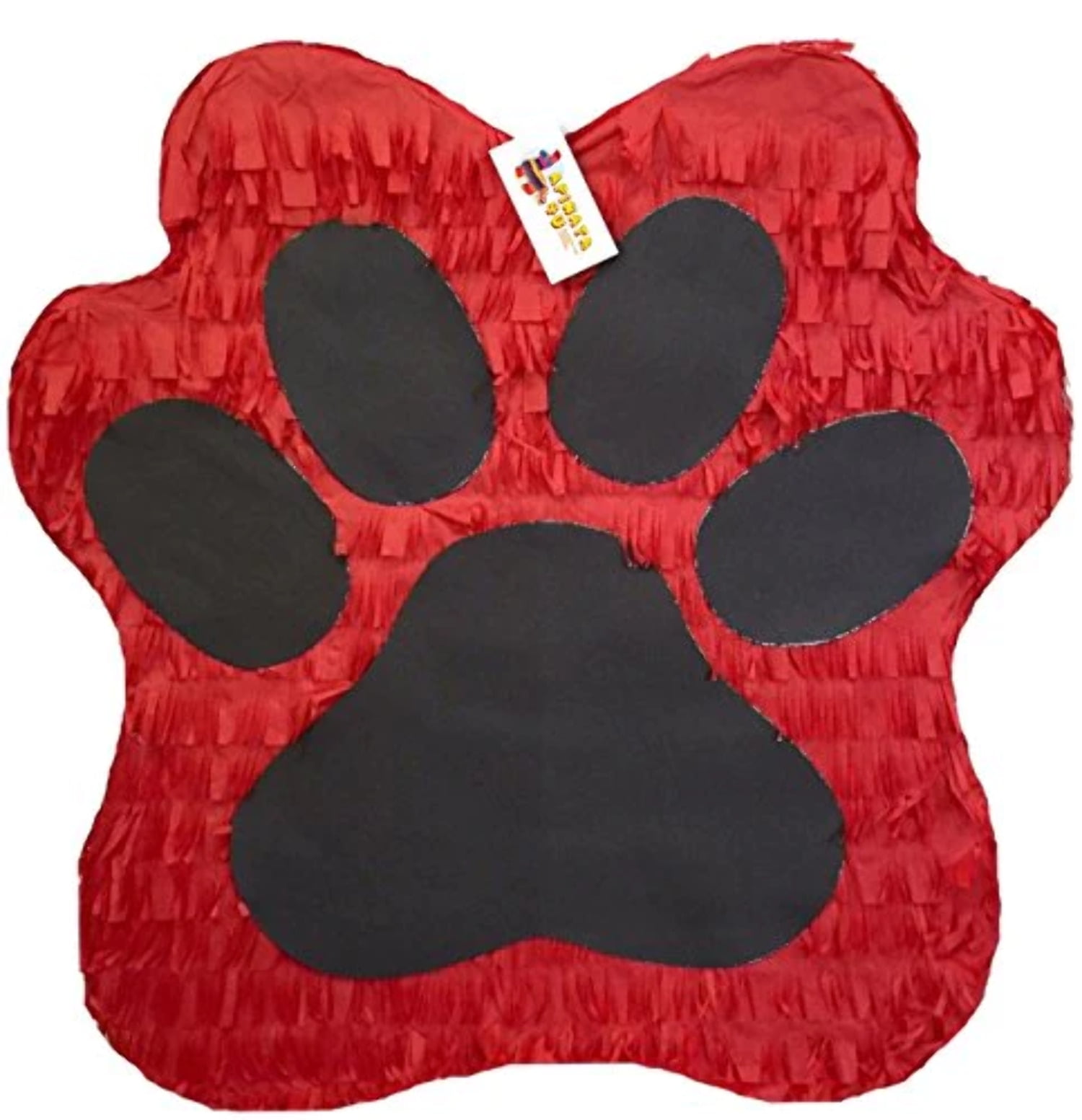 APINATA4U Red & Black Paw Print Pinata 19" Tall - Walmart.com