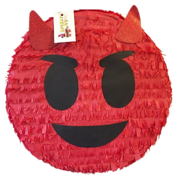 APINATA4U Red Emoticon Pinata 16"