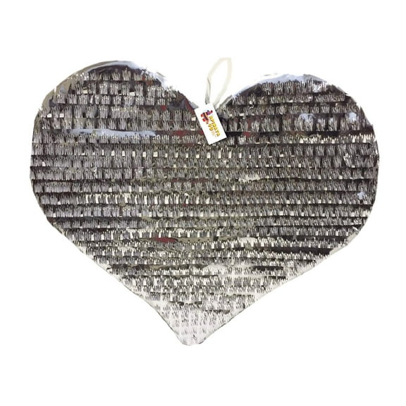 APINATA4U Silver Heart Pinata