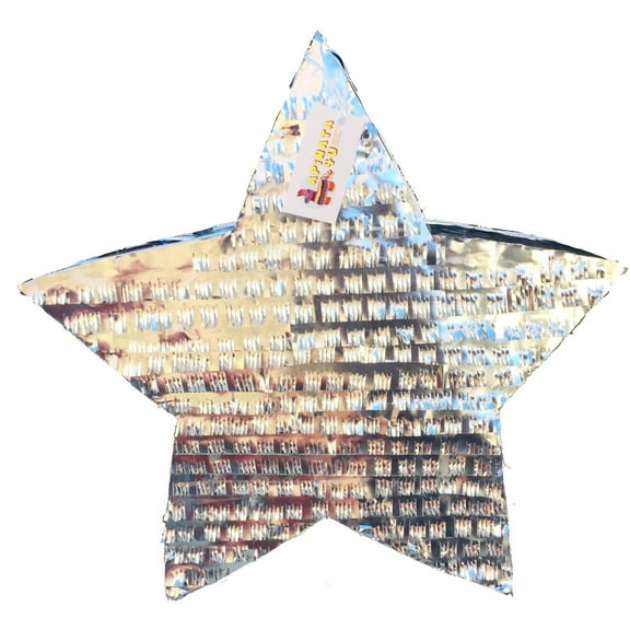APINATA4U Silver Star Pinata 17" Twinkle Twinkle Themed Birthday Party