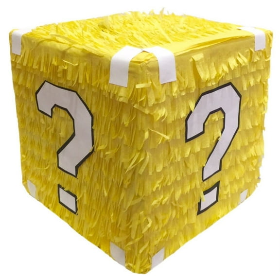 APINATA4U Surprise Block Pinata Yellow Color Video Game Themed Birthday Party Decoration