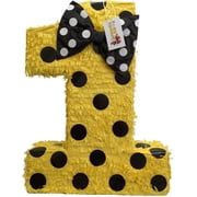 APINATA4U Yellow Number One Pi ata with Bow 20
