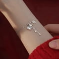 thumbnail image 1 of APIPEE 925 Sterling Silver Bracelets for Women, Fashion Adjustable Slider Unique S925 Bracelet Jewelry For Wedding Gifts, 1 of 7