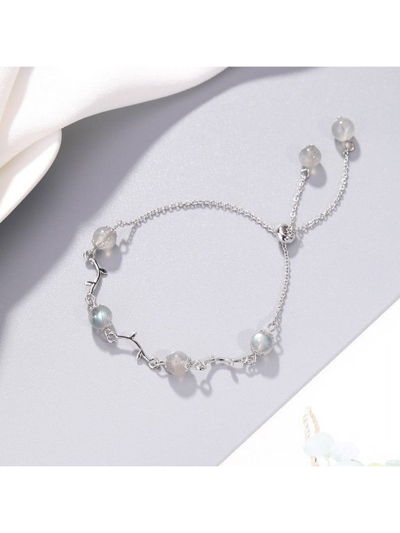 925 Sterling Silver Bracelets for Women, Fashion Adjustable Slider Unique S925 Bracelet Jewelry For Wedding Gifts