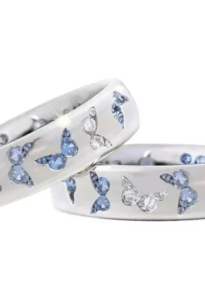 925 Sterling Silver Butterfly Halo Multi Cubic Zirconia Statement Thumb Ring