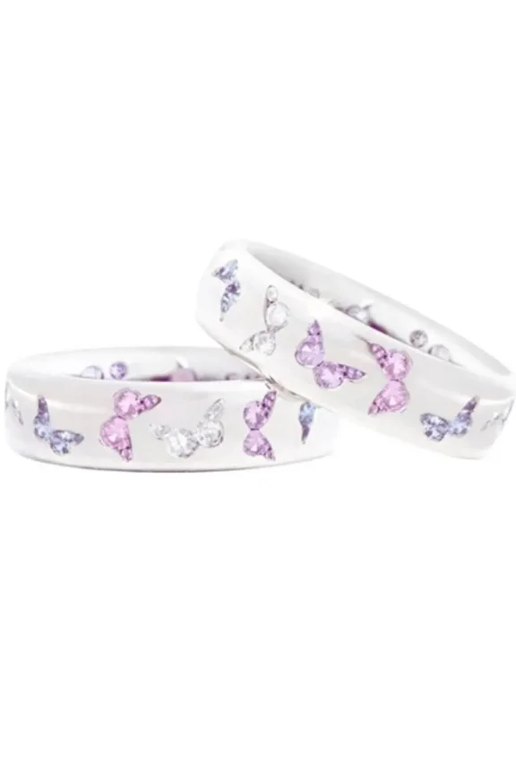 925 Sterling Silver Butterfly Halo Multi Cubic Zirconia Statement Thumb Ring