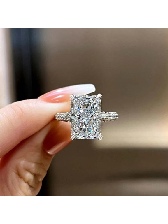 Classic Proposal Promise Ring For Her Gift for Wife Sparkling Dazzling AAA Zircon CZ Ring Elegant Gift Comes in Elegant Box