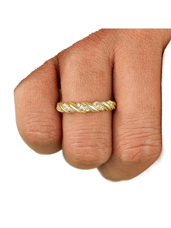 Classic Proposal Promise Ring For Her Ladies Dazzling Sparkling Cubic Zirconia CZ Ring Perfect Present With Gift Packaging