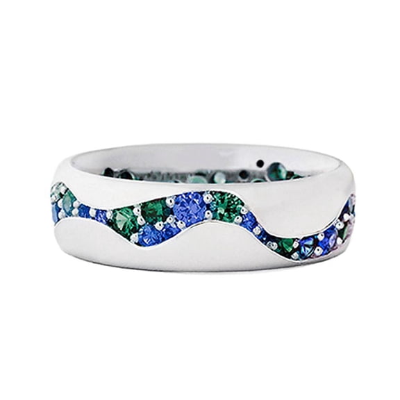 APIPEE Classic Proposal Wedding Ladies For Women Sparkling Comfortable Fit Cubic Zirconia CZ Ring Ideal Jewelry Gift With Gift Packaging