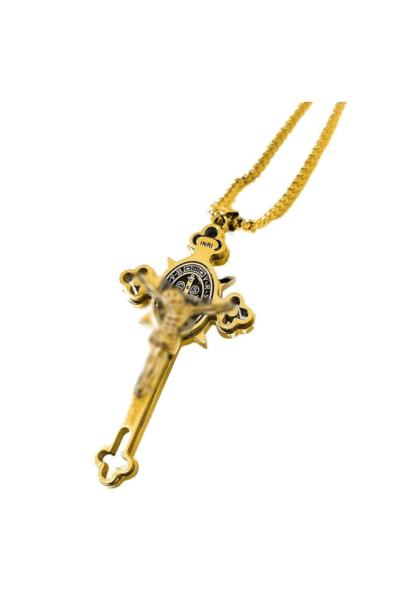 Cross Gothic Titanium Steel Summer Personality Hip-Hop Pendant Necklace Religious Jewelry For Men Women