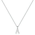 thumbnail image 1 of APIPEE Jewelry Initial Pendant Necklace for Men Womens, 925 Sterling Silver Letter Capital Necklace Alphabets from A-Z Figaro Chain Necklace, 1 of 6