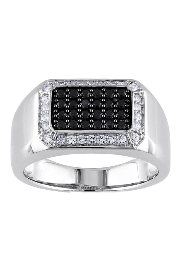 Mens Titanium Ring Wedding Band Black Cubic Zirconia Thumb Ring Jewelry Ornament With Gift Box