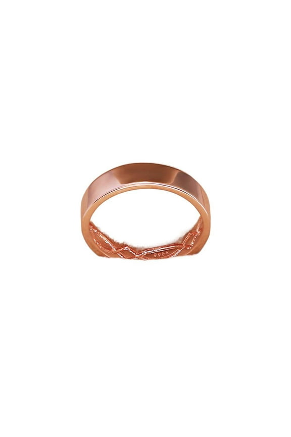 Mens And Women Titanium Ring Wedding Band Cubic Zirconia Ring Set Simple Personality Hollow Pattern Couple Rings Plating Rose Gold With Gift Box