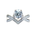 thumbnail image 1 of APIPEE Modern Anniversary Valentine's Day For Women Ladies Comfortable Fit Dazzling CZ Cubic Zirconia Ring Perfect Present Gift Box Included, 1 of 8