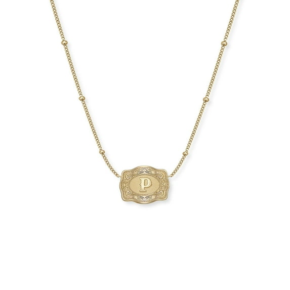 APIPEE *NEW* Ultra Mini Belt Buckle Necklace (Initial) - Gold