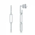 thumbnail image 1 of APIPEE S925 Silver Needle Long Micro Paved Zircon Tassel Earrings Studs Women Vintage Earrings, 1 of 8