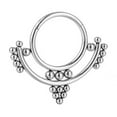 thumbnail image 1 of APIPEE Titanium Micro Cubic Zirconia Hinged Nose Hoop Ring Body Jewelry Unisex, 1 of 5
