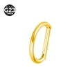 thumbnail image 1 of APIPEE Titanium Micro Cubic Zirconia Hinged Nose Hoop Ring Body Jewelry Unisex, 1 of 7