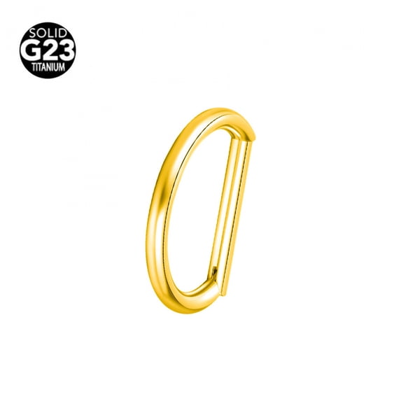 APIPEE Titanium Micro Cubic Zirconia Hinged Nose Hoop Ring Body Jewelry Unisex