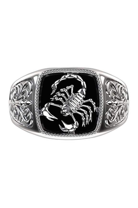 Titanium Scorpion Statement Ring for Men US Size 9 Everyday Jewelry