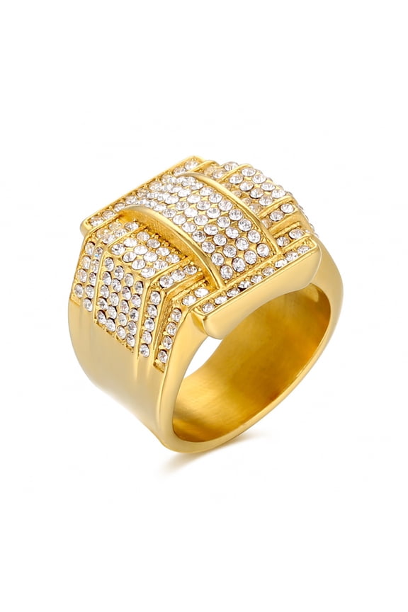 Titanium Steel Moissanite Bully Ring Classic Atmosphere Party Wedding Holiday Event Everyday Wear Engagement Wedding Ideal Gift Holiday