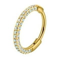 thumbnail image 1 of APIPEE Titanium Triple Sided Micro Gem Hinged Nose Hoop Beauty Mark Jewelry, 1 of 7
