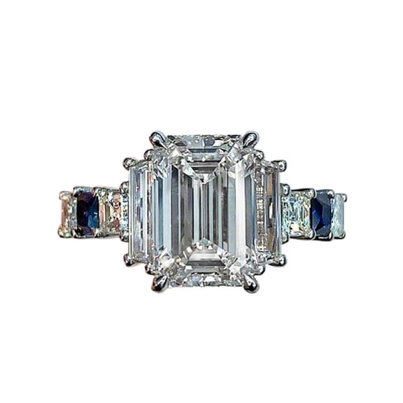 APIPEE With handcrafted details Bridal Party For Women Ladies Shiny Comfortable Fit CZ Cubic Zirconia Ring Ideal Jewelry Gift Gift Box Included