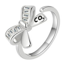 APIPEE Women 925 Sterling Silver Butterfly Cubic Zirconia Thumb Ring Stress Anxiety Rings Women's Jewelry Lady Birthday Mother's Day Gifts