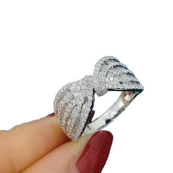 APIPEE Women 925 Sterling Silver Butterfly Cubic Zirconia Thumb Ring Stress Anxiety Rings Women's Jewelry Lady Birthday Mother's Day Gifts