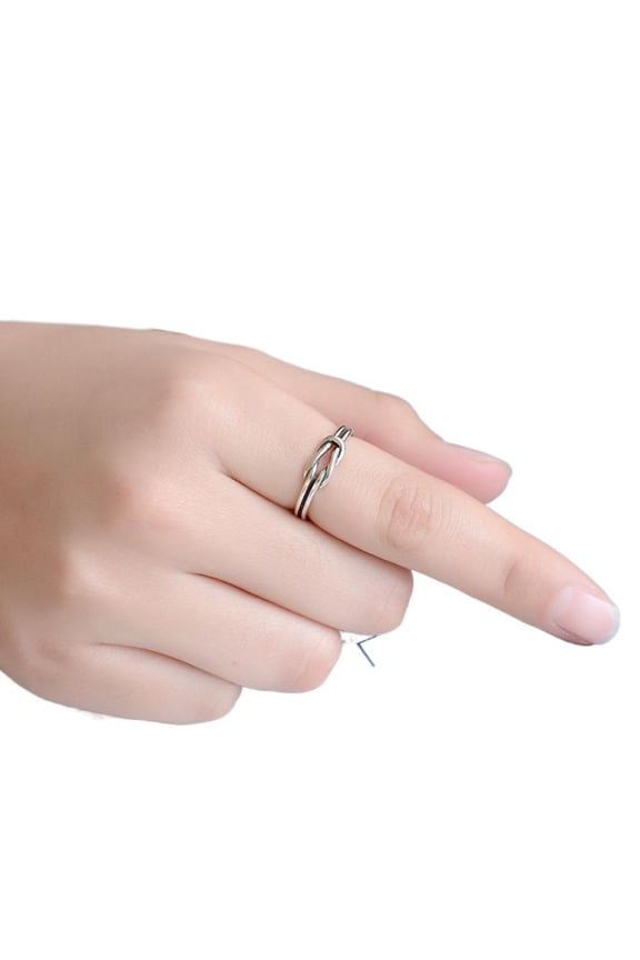 Women 925 Sterling Silver Tie Thumb Ring Stress Anxiety Rings Women's Jewelry Lady Birthday Mother's Day Gifts