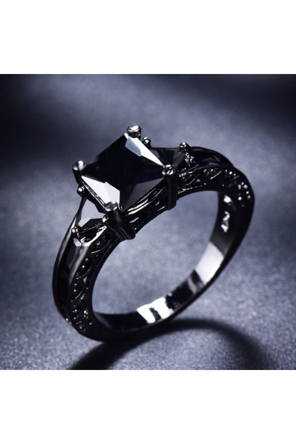 Women Square Moissanite Couple Ring Multi-Gemstone Ring