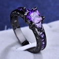 thumbnail image 1 of APIPEE Women Square Moissanite Couple Ring Multi-Gemstone Ring, 1 of 10