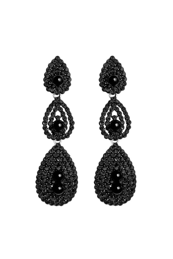 Women's Retro Earrings High-end Jewel Earrings Distinctive Exaggerated Long Drop Earrings