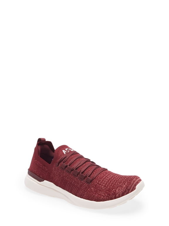BURGUNDY/WHITE Men's TechLoom Breeze Knit Running Shoe, US 9.5