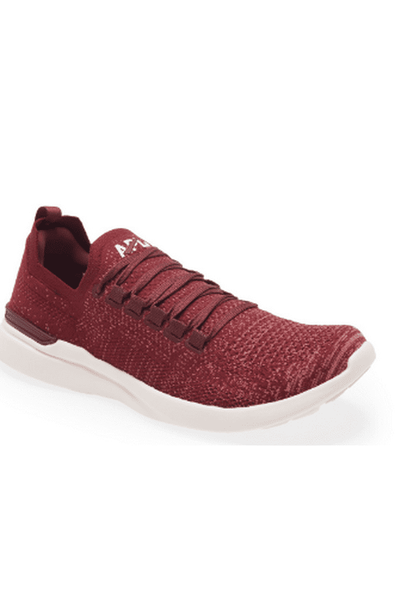 TechLoom Men's Breeze Knit Running Shoe in Burgundy/White, 11