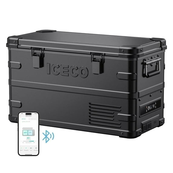 APL35 Aluminum Dual Zone 37QT Portable Cooler Black