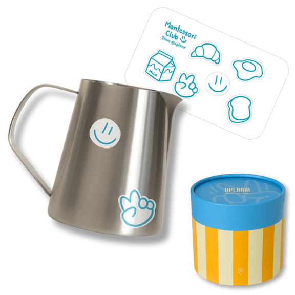 APLAINR Montessori Kids Pitcher, Small Milk & Water Jug for Toddlers