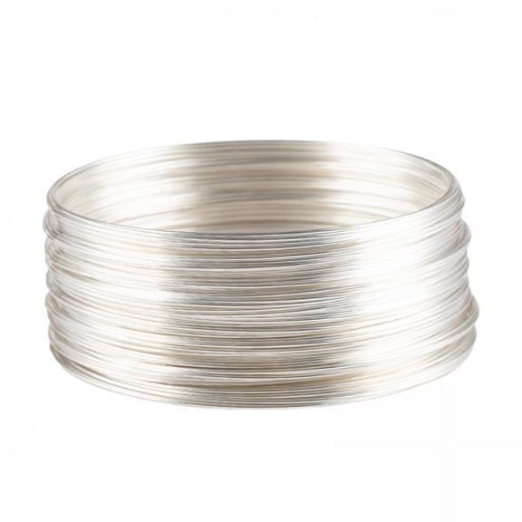 APLVFFZH 3x50 Loops Jewelry Wire Memory Wire for Jewelry Making DIY for Bracelet Bangle Silver
