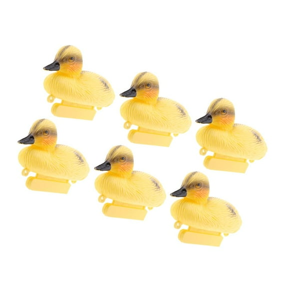 APLVFFZH 6Pcs,5inch Lifelike Yellow Duckling Decoy Toy Statue Baby Duck Figurine