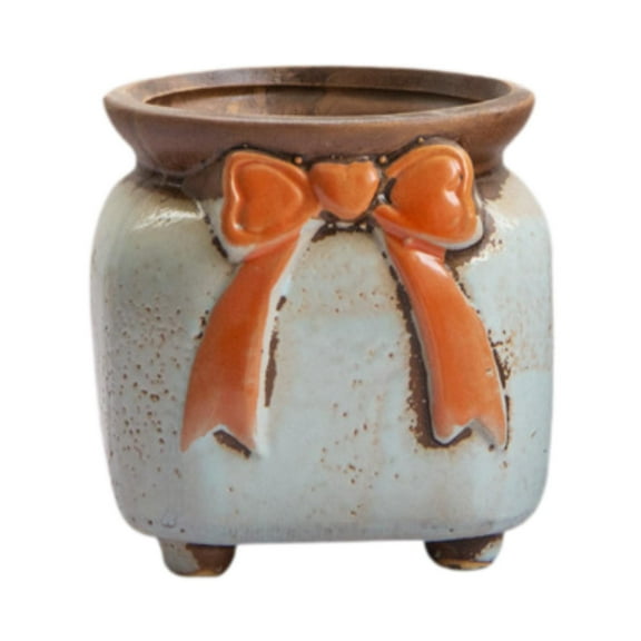 APLVFFZH Ceramic Flower Pot Portable Decorative Rustic Practical Nordic Planter for Patio Blue