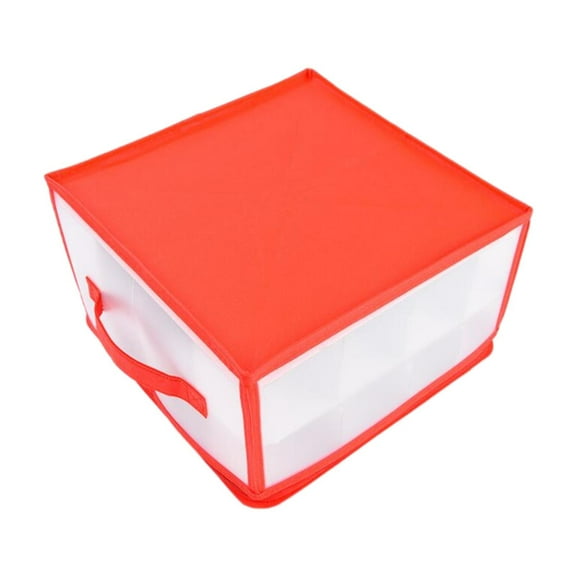 APLVFFZH Christmas Bauble Storage Box 32 Round Ball Ornament Foldable Storage Organizer