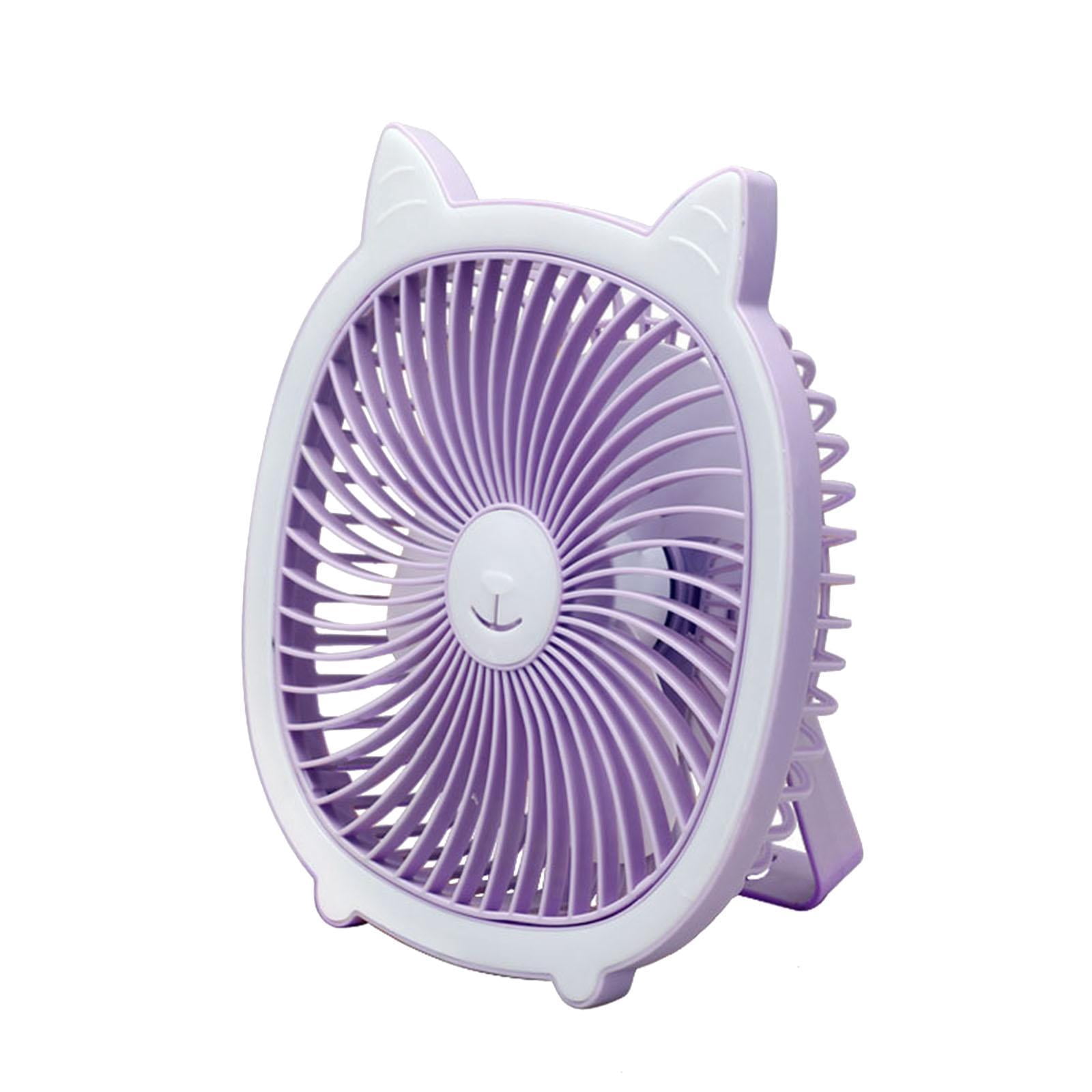APLVFFZH Compact Desk Fan Rechargeable Silent Portable Cooling Device for Home And Office Purple
