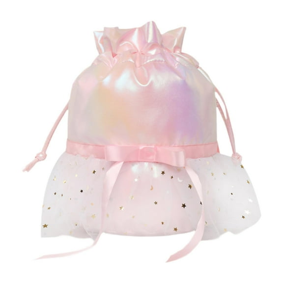 APLVFFZH Cute Ballet Dance Bag Drawstring Gym Bag for Gymnastics Sports Travel Dancing Pink