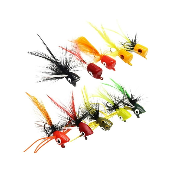 APLVFFZH Fishing Popper Lure Kit, Popper Fly Fishing Kit Bass