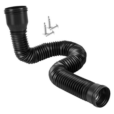 APLVFFZH Gutter Downspout Spout Extension Universal Rainwater Drainage Connector Flexible black