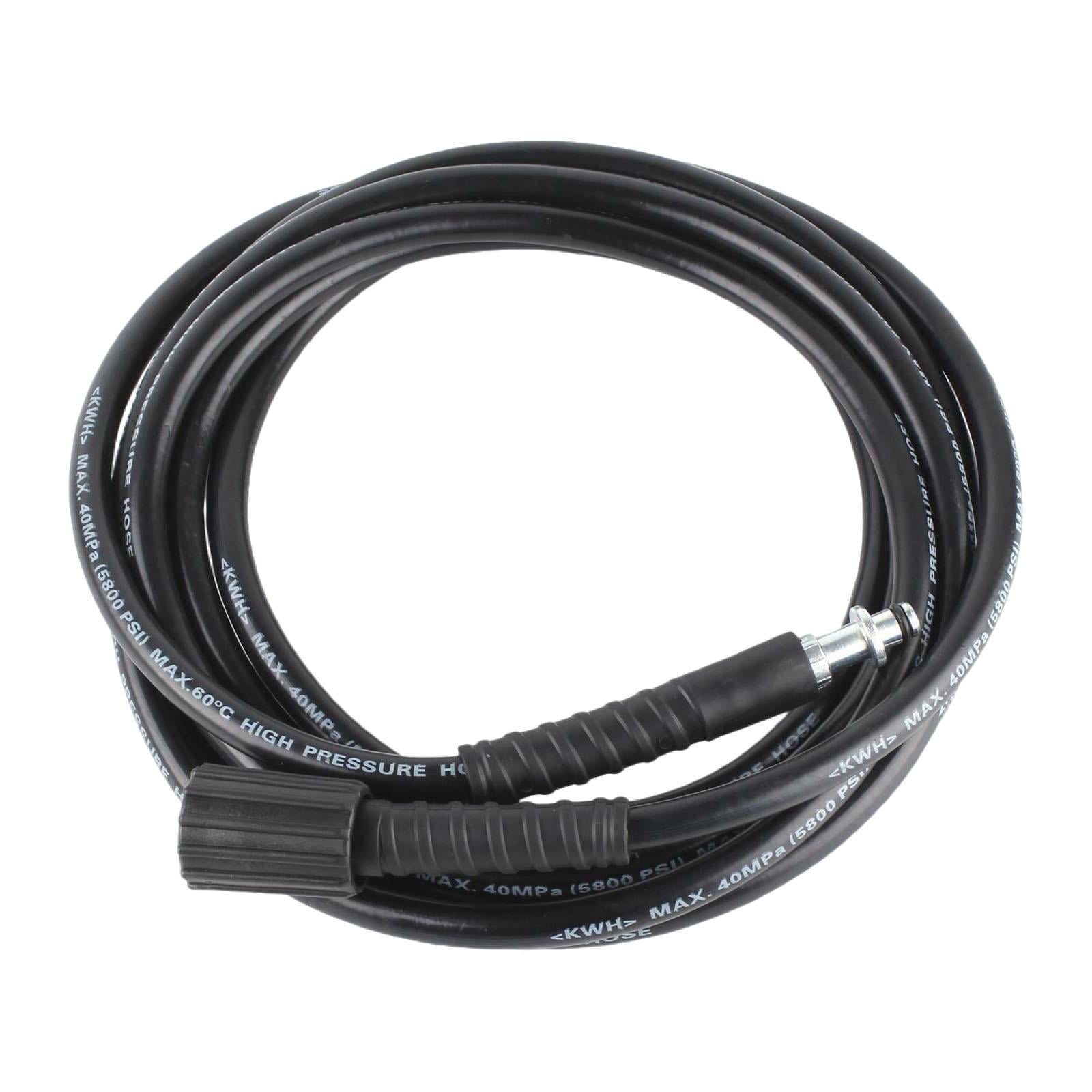 IMeshbean 100ft Flexible High Pressure Washer Hose – 3600PSI, M22 & 3/8 Fittings, Braided Green, 5 Adapters Included