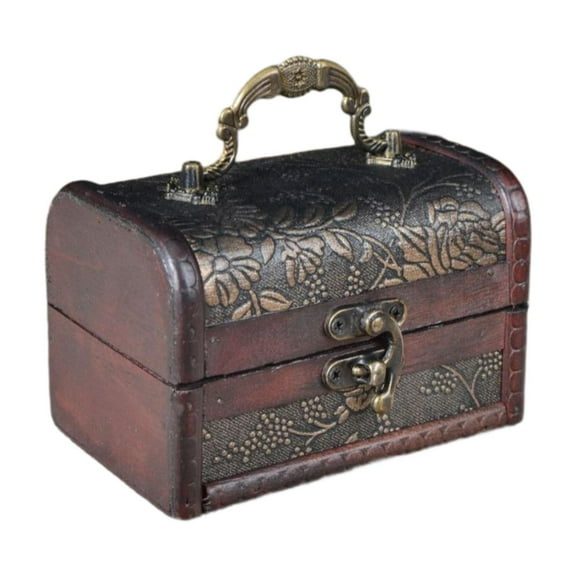 APLVFFZH Jewelry Box Decorative Box Case Home Decor Wooden Treasure Chest Trinket Box for 12cmx7cmx7cm